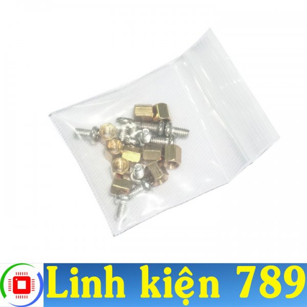 Cọc đồng M3 ren trong hai đầu (10 cặp)